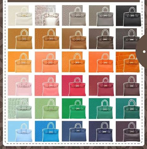 hermes birkin 2017 colors|Hermes Birkin color chart.